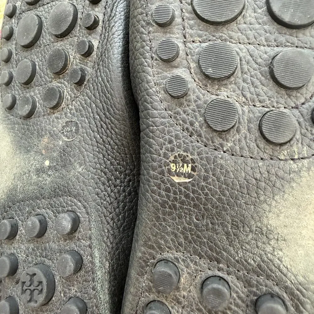 Tory Burch Black Kendrick Driving Loafers 9.5